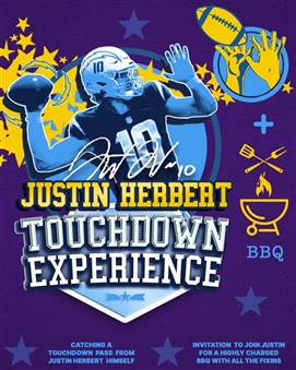 Justin Herbert Touchdown Experience - Includes Catching a Touchdown Pass from Herbert and Attending a BBQ with the Reigning Rookie of the Year! - Proceeds Donated to This Too Shall Pass Charity